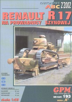 Panzerträgerwagen mit Leichtpanzer Renault R17 (FT-17) aus dem Jahr 1937 1:25 ANGEBOT 1.