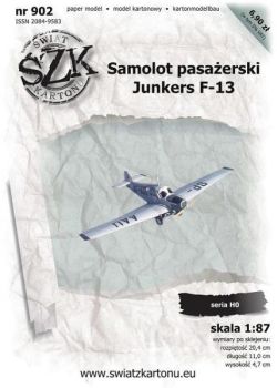 Passagierflugzeug Junkers F-13 der PLL Lot (1936) 1:87