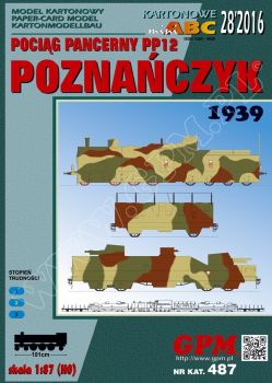Polnischer Panzerzug PP 12 Poznanczyk (der Posener) aus dem Jahr 1939 1:87