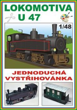 Schmalspurlok U47.001 + Passagierwagen der Tschechischen Staasbahn 1:48 einfach
