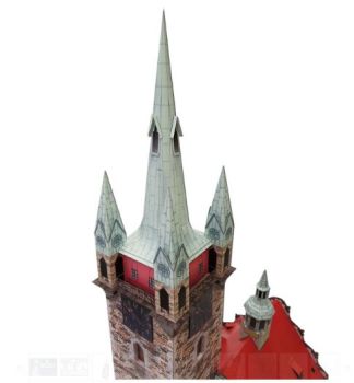 Schwarzer Turm und Rathaus in Klatovy/Klattau 1:160 deutsche Anleitung