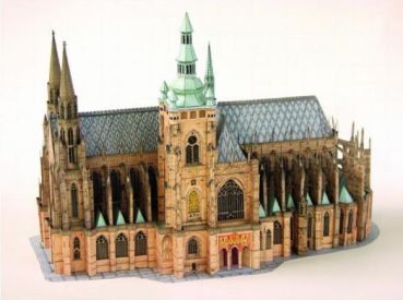 St. Veit Kathedrale (erbaut 1344 bis 1929) in Prag 1:350 übersetzt, Auflage 2017