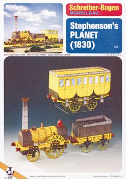 Stephenson’s Dampflokomotive Planet (1830) 1:32 einfach, deutsche Anleitung