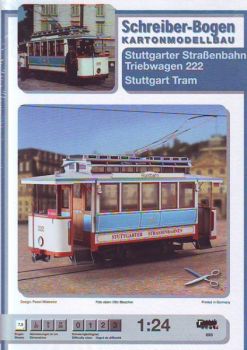Stuttgarter Straßenbahn – Triebwagen 222 (1902-1912) 1:20 deutsche Anleitung