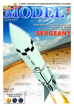 US-amerikanische ballistische militärische Kurzstreckenrakete MGM-29 Sergeant 1:25