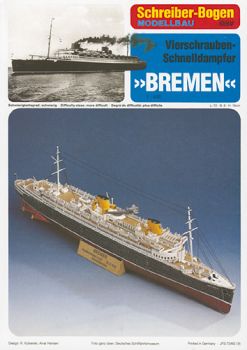 Vierschrauben-Schnelldampfer Bremen IV (1929 - 1941) 1:400 deutsche Anleitung