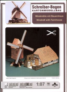 Windmühle und Bauernhaus 1:87 (H0) deutsche Anleitung