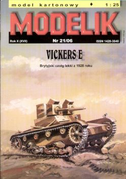 britischer Doppelturm-Leichtpanzer Vickers E 1(1928) 1:25 Offsetdruck