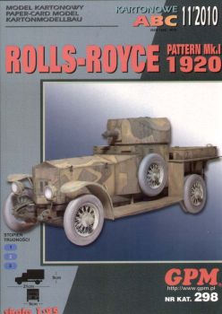 britischer Panzerwagen Rolls-Royce 1920 Pattern Mk.I  1:25