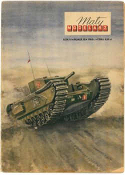 britischer schwerer Infanteriepanzer CHURCHILL Mk. III 1:40 Originalausgabe MM Nr. 10/1963, beschädigt