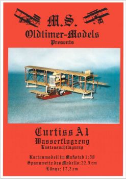 das erste Flugzeug der US-Marine - Wasserflugzeug Curtiss A1 (1911) 1:50 extrem präzise