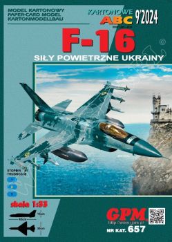 General Dynamics F-16 in der Darstellung eines Flugzeuges Ukrainischer Luftwaffe 1:33 extrempräzise²