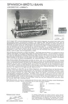 Spanisch-Brötli-Bahn (Schweizerische Nordbahn (SNB)), Lokomotive Limmat mit Tender aus dem Jahr 1847