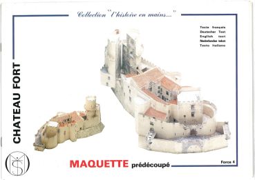 Château fort - château de Tournoël - Burg Tournoel / Frankreich 1:200 z.T. mit Innenräumen, deutsche Bauanleitung