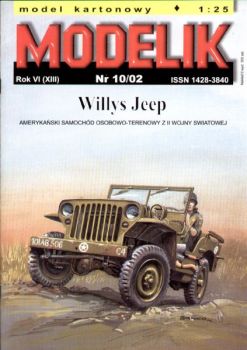 militärischer US-Geländewagen Willys Jeep (Offset) 1:25 übersetzt