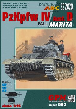 Panzer Pz.Kpfw IV Ausf. D Fall Marita 1:25 gealterte Farbgebung