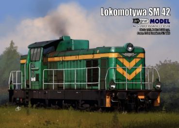 polnische Diesellok SM-42 in der Darstellung des Fahrzeuges SM42-280 1:25 extrem