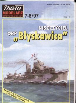 polnischer Zerstörer ORP Blyskawica H-34 (1944) 1:200