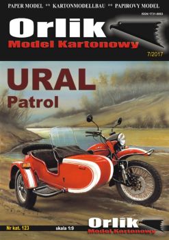 russischer Motorradgespann Ural Patrol 1:9 extrem², übersetzt, glänzender Druck