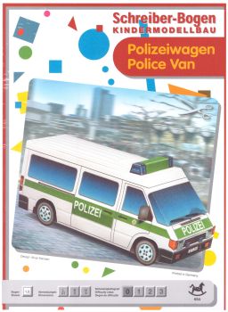 Kindermodell "Polizeiwagen" mit deutscher Anleitung