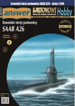 schwedisches Stealth-U-Boot SAAB Kockum A26 (2015) 1:200