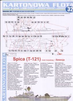 schwedisches Torpedoboot Spica (1966) + Floss Kon Tiki 1:300