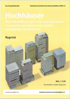 sieben Hochhäuser 1:120 einfach, deutsche Bauanleitung