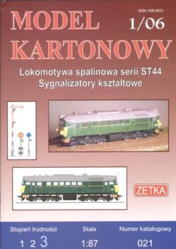 sowjetische Güterzug-Diesellok ST44 + Formsignal 1:87 extrem präzise