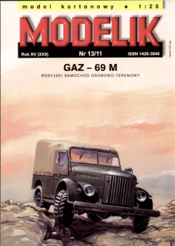 sowjetischer Geländewagen GAZ-69M (1950er) 1:25 überarbeitet, Offsetdruck