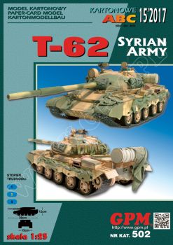sowjetischer Panzer T-62 Syrischer Armee 1:25