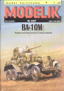sowjetischer Panzerwagen BA-10M (1939) 1:25 extrem, Offsetdruck, ANGEBOT