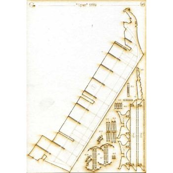 Spanten-/Blöckchen-/Detailsatz für russische Fregatte Orjol (1668) 1:100 (Oriel Nr. 307)