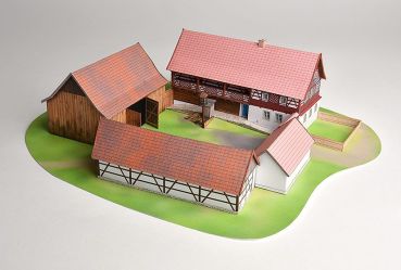 Fachwerk-Bauernhof Nr. 18 in Milikov / Miltigau in Tschechien 1:150