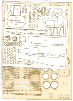 LC-Spanten-/Rad-/Detailsatz für Kampfflugzeug Sopwith Strutter „Eineinhalbstreber“ Typ 9400 (1920) 1:33 Kartonnaja Fabrika Nr. 5