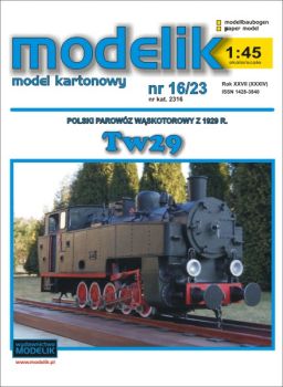 Fünfachsige-Schmalspurlokomotive Tw29 (deutsche Tw9 von Schwartzkopf) 1:45