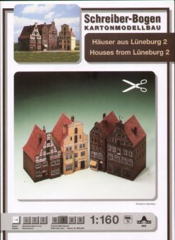 vier Häuser aus Lüneburg, Set 2 1:160 (N) deutsche Anleitung