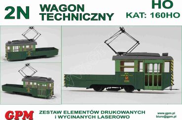 Straßenbahn-Werkstattwagen des Typs 2N 1:87 (H0) extrem²
