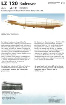 Luftschiff Zeppelin LZ 120 Bodensee (1.Version oder 2. verlängerte Version) oder Esperia oder LZ 121 Nordstern oder Méditerranee 1:200