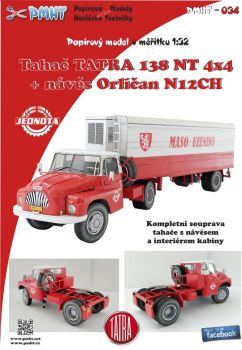 Zugmaschine Tatra 138 NT 4x4 + Kühlauflieger Orlican N12CH "Fleisch-Wurst" 1:32