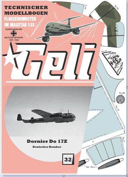 deutscher Bomber Dornier Do 17 Z 1:33 deutsche Anleitung