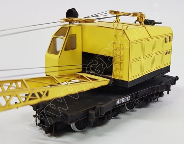russischer Eisenbahn-Kran KDE-163 (1971) 1:87 Ganz-LC-Modell