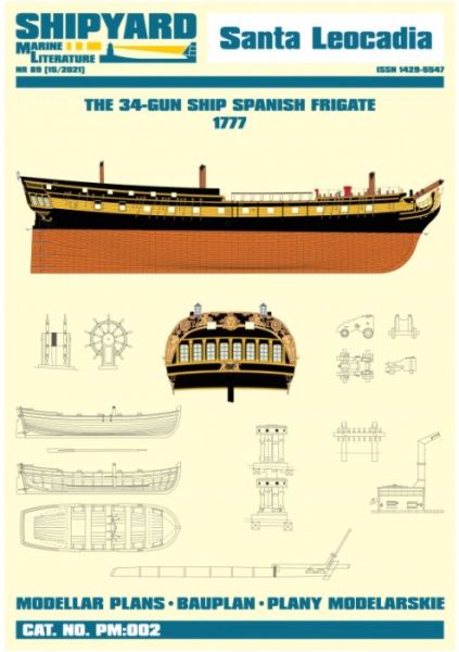 Spanische 34-Kanonen Fregatte Santa Leocadia 1777 (Bauplan), 2.Auflage