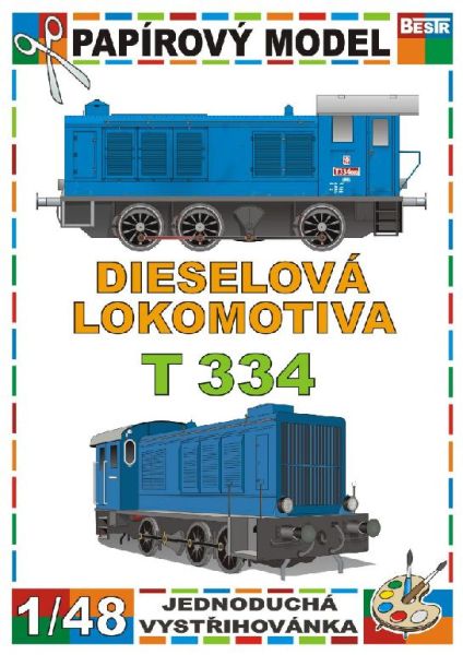 Diesellokomotive T 334 der tschechoslowakischen CSD-Bahngesellschaft 1:48 einfach