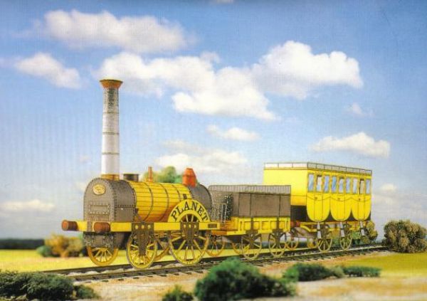 Stephenson’s Dampflokomotive Planet (1830) 1:32 einfach, deutsche Anleitung, ANGEBOT