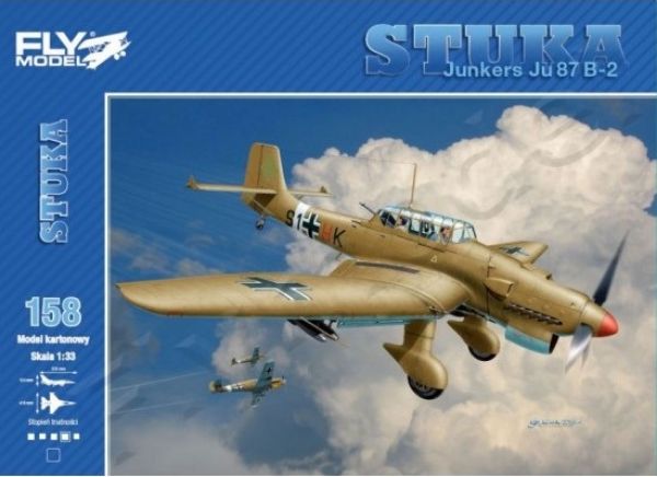 2 Sturzkampfflugzeuge Junkers Ju-87 (versch. Bemalungen) + 2 Spantensätze 1:33 übersetzt