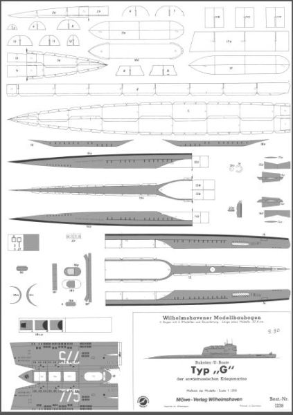 2 sowjetische U-Boote des Typs „G“ (Projekt 629, NATO-Codename Golf): 775 und 783 1:250 ANGEBOT