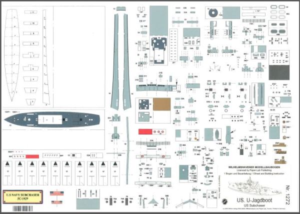 US. U-Jagdboot SC-1029 (U.S. Navy Subchaser) 1:250 Wasserlinienmodell