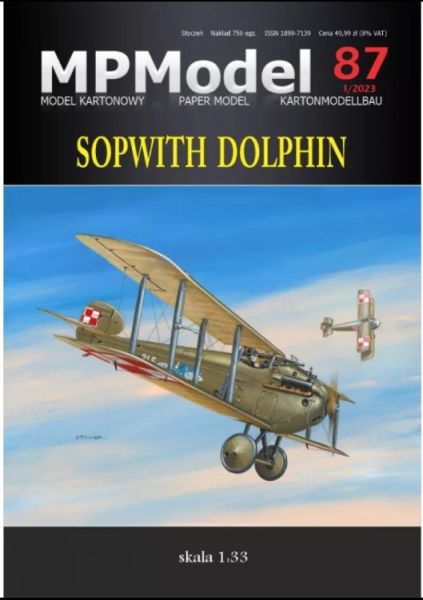 Jagdflugzeug Sopwith Dolphin der englischen Luftwaffe von 1917, 1:33