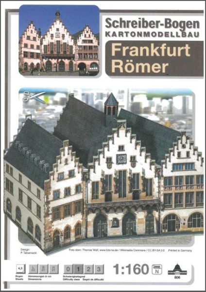 Frankfurt Römer - Rathaus der Stadt Frankfurt am Main 1:160 (N)