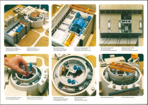 Kernkraftwerk mit Druckwasserreaktor 1:350
